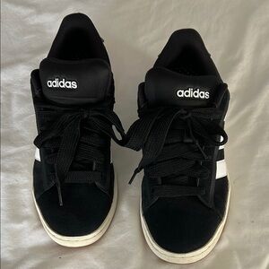Adidas Grand Court Alpha shoes, black suede